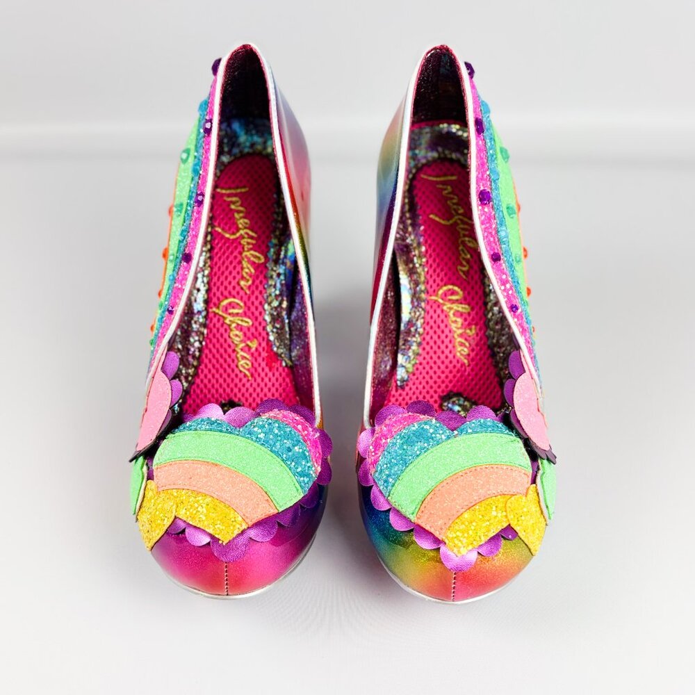 Irregular Choice I Just Gnome It Rainbow Glitter Heels – Size 39 / 8 - Picture 7 of 12